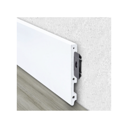 RODAPÉ WPC 100X14 REVESTIDO A PVC BRANCO C/2.50M